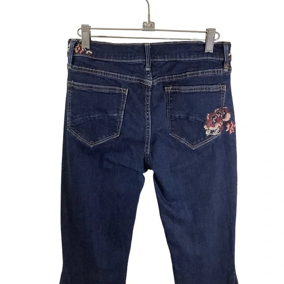 Driftwood Farrah Flower Girl Flare Jeans Embroidered High Rise